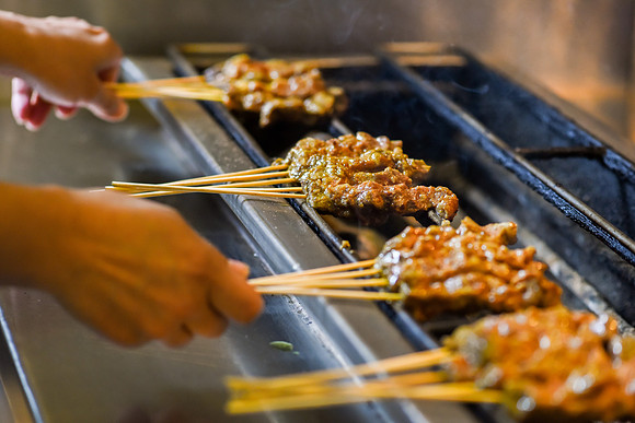 Food Prepared at Sate Kampar, Philadelphia. 2016