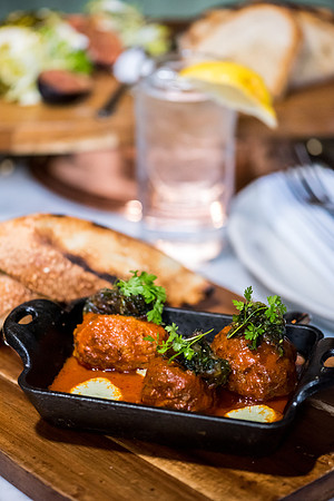 Food prepared at Harp & Crown in Philadelphia, PA. 2016