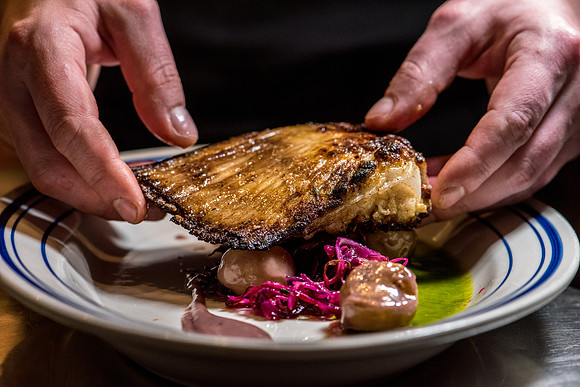 Food prepared by Chef Nich Bazik at The Good King Tavern, Philadelphia. 2016