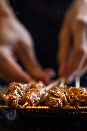 Food Prepared at Sate Kampar, Philadelphia. 2016